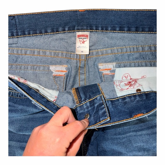 True Religion Men's Dark Blue Slim Straight Jeans - Picture 5 of 5